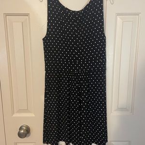 Land’s End Small Black and White Polka Dot Dress